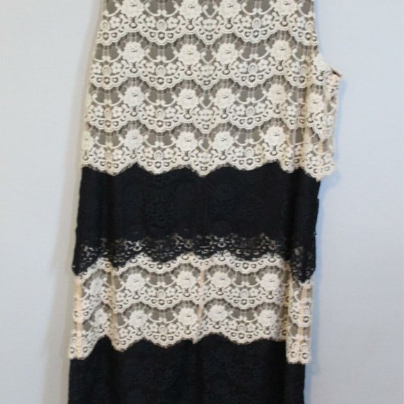 Jessica Simpson Layered Lace Sheath Dress H10835 - Picture 8 of 10